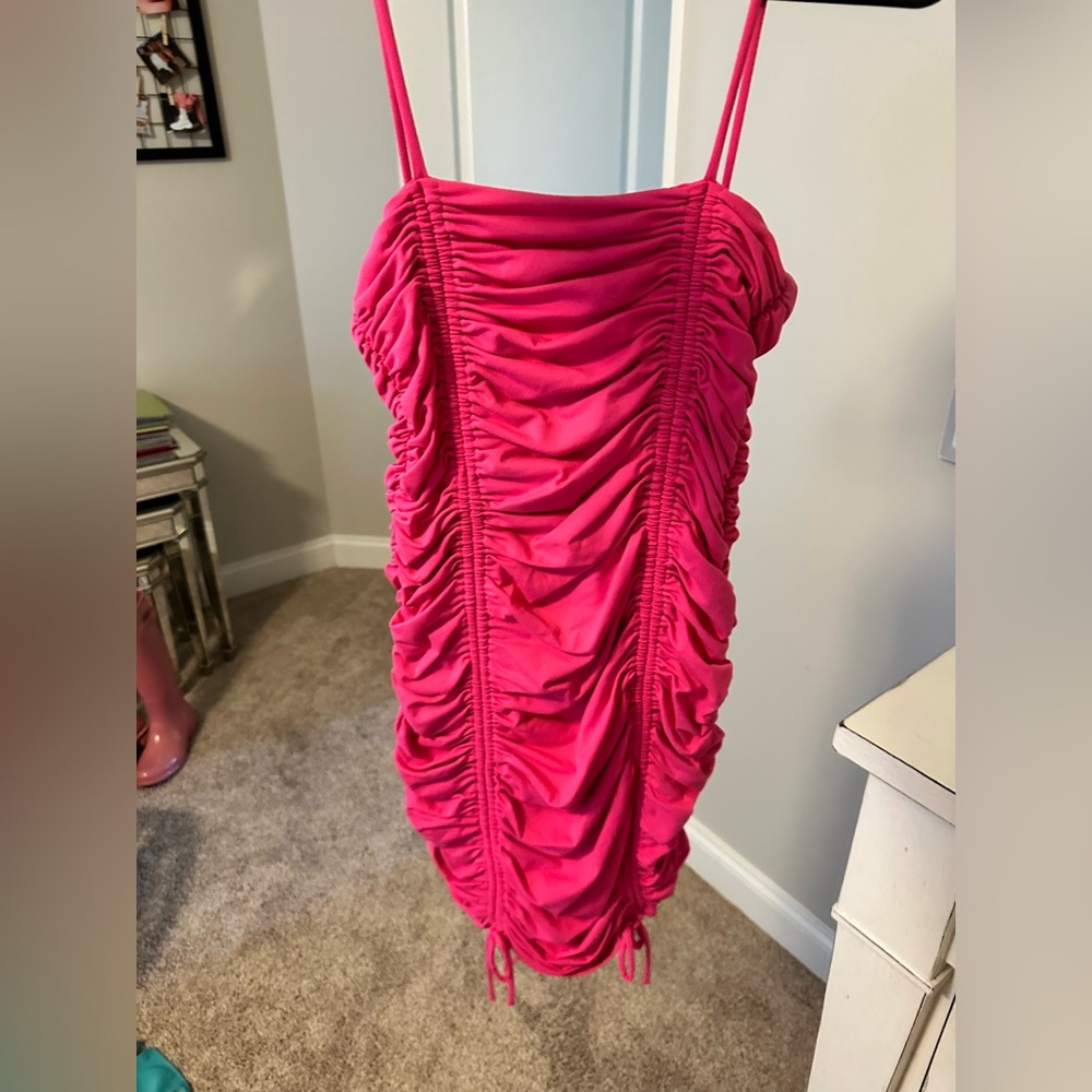 Pink formal mini dress